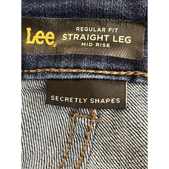 Women’s Lee Secretly Shapes Jeans Sz 18 Regular Fit Straight Leg Mi-rise - Picture 8 of 10